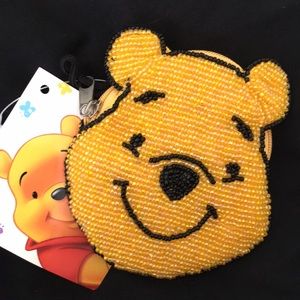 Pooh beaded coin purse
